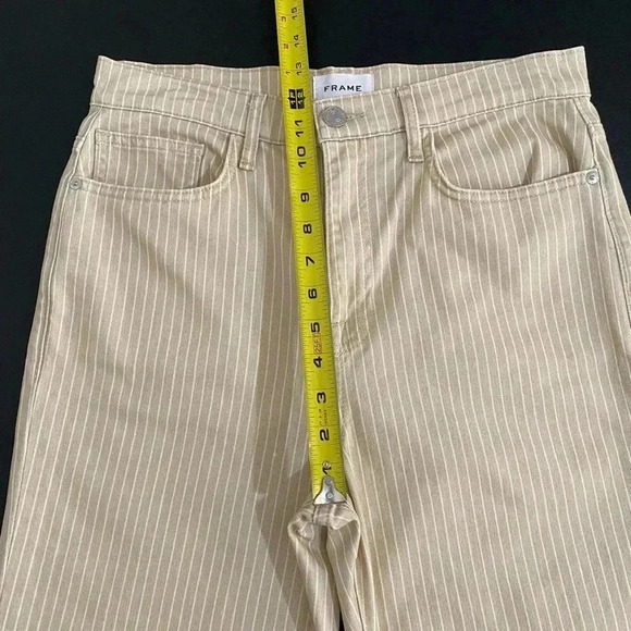 Frame Le Jane Straight Leg Jeans Cream Tan - Picture 6 of 15